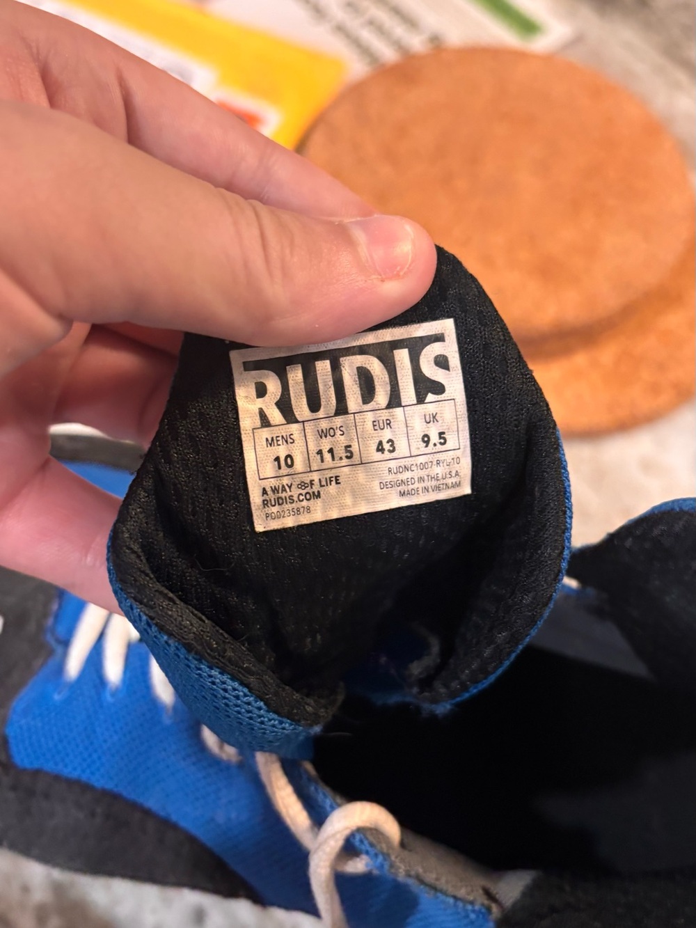 Rudis Mens Blue Athletic Sneakers - Lightweight Performance